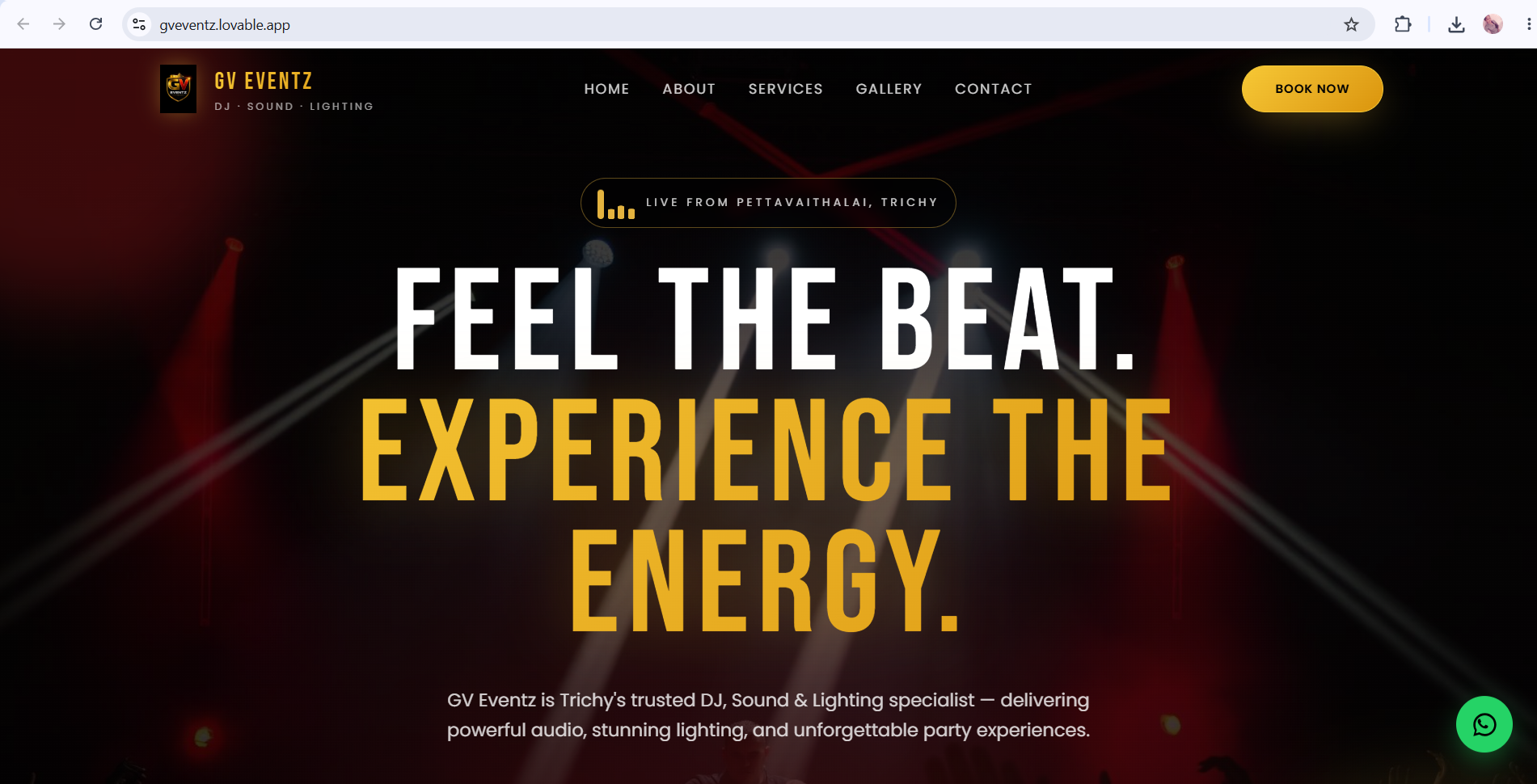 Event Planners website โ gveventz.co.in